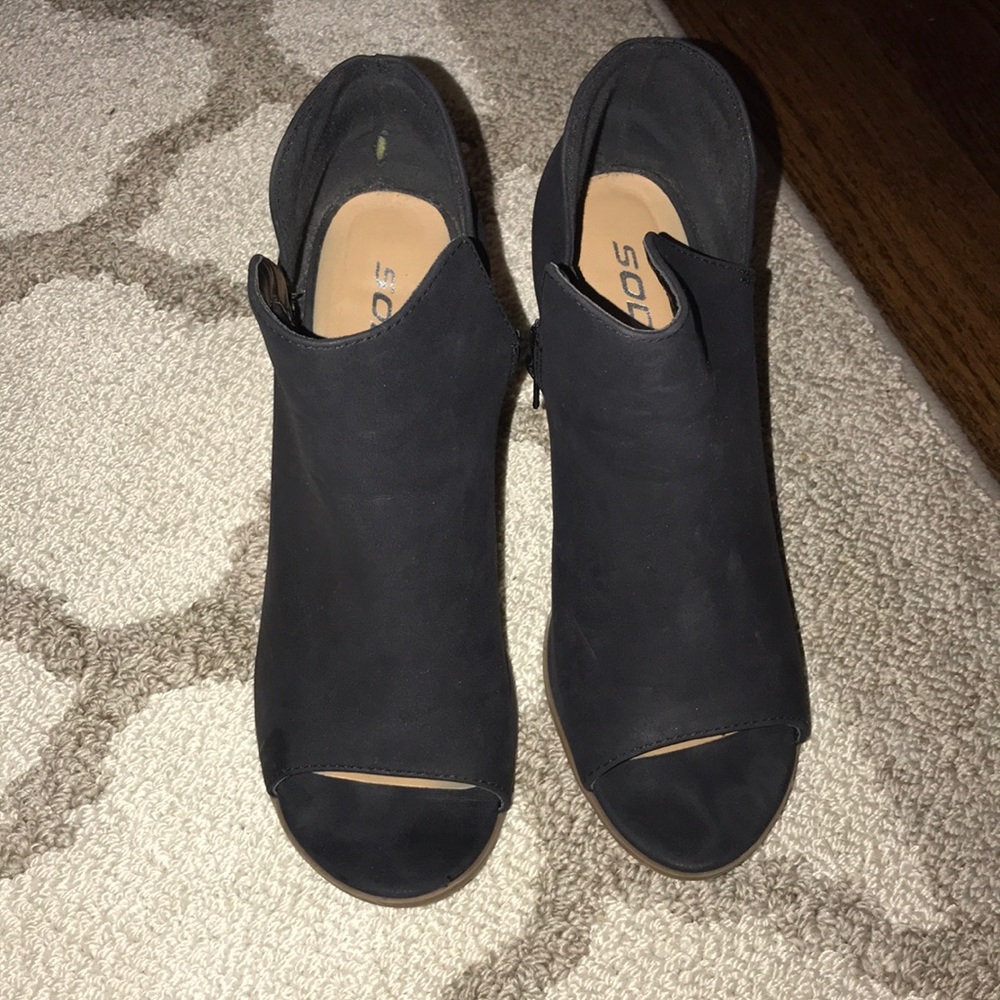 black suede booties